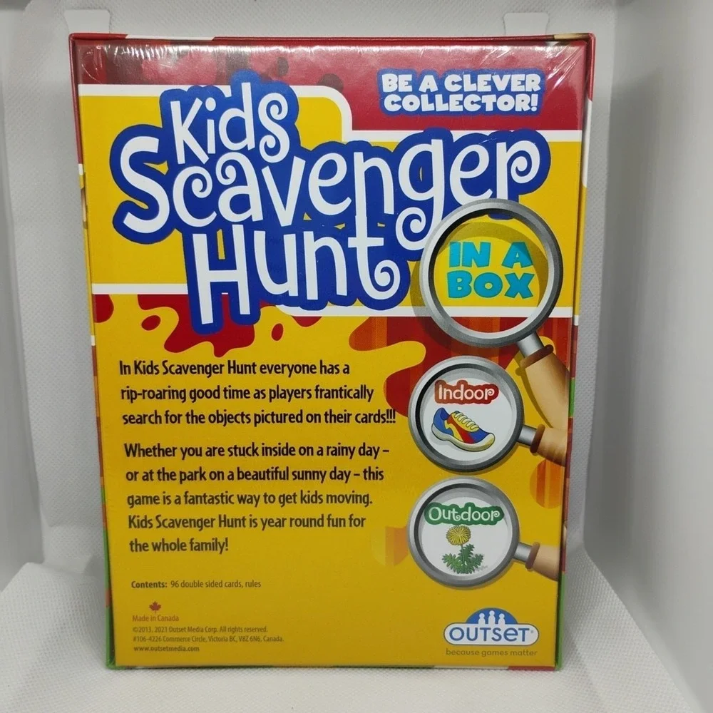 New In‎ Box! Kids Scavenger Hunt Active Game Indoors or Outdoors Ages 6 and Up